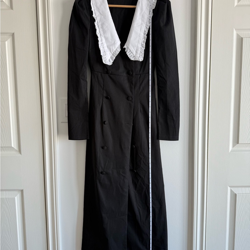 Black Dress with White Collar